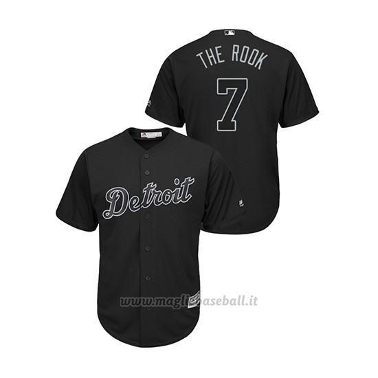 Maglia Baseball Uomo Detroit Tigers J Ordy Mercer 2019 Players Weekend The Rook Replica Nero